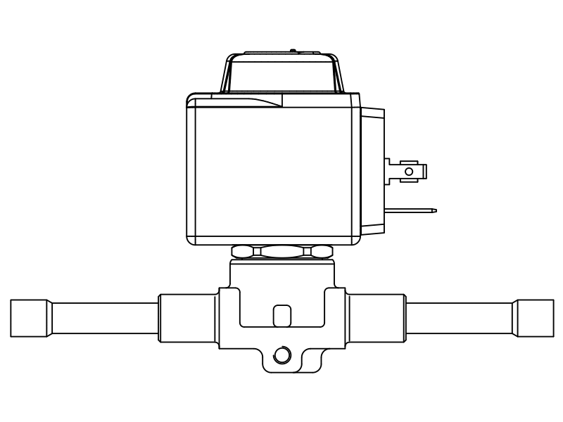 常閉電磁閥1028/3A6,內(nèi)連焊接接頭,直動(dòng)式