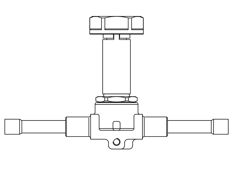 常閉電磁閥1028N/3S,內(nèi)連焊接接頭,直動(dòng)式