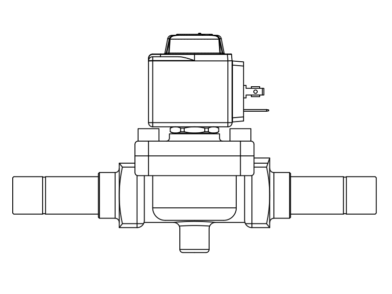 常閉電磁閥1058/5A7,內(nèi)連焊接接頭,活塞先導(dǎo)式