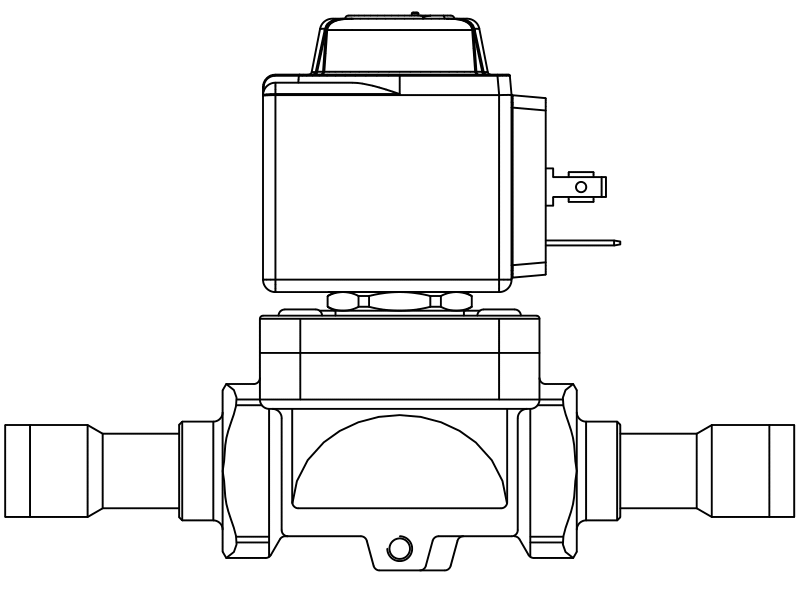 常閉電磁閥1078/5A6,內(nèi)連焊接接頭,隔膜先導(dǎo)式