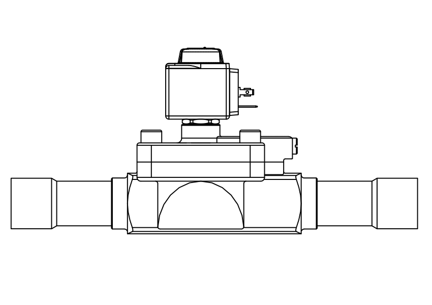 常閉電磁閥1078/9A6,內(nèi)連焊接接頭,隔膜先導(dǎo)式