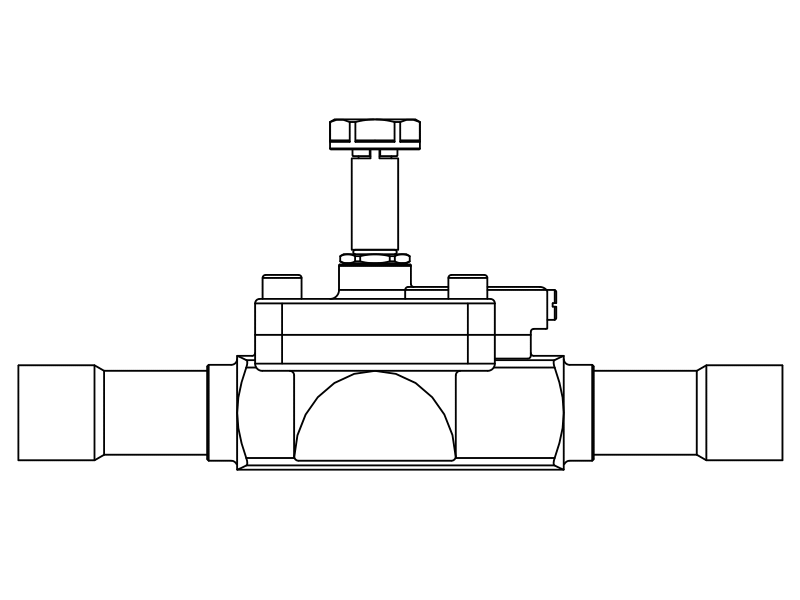 常閉電磁閥1078N/9S,內(nèi)連焊接接頭,隔膜先導(dǎo)式