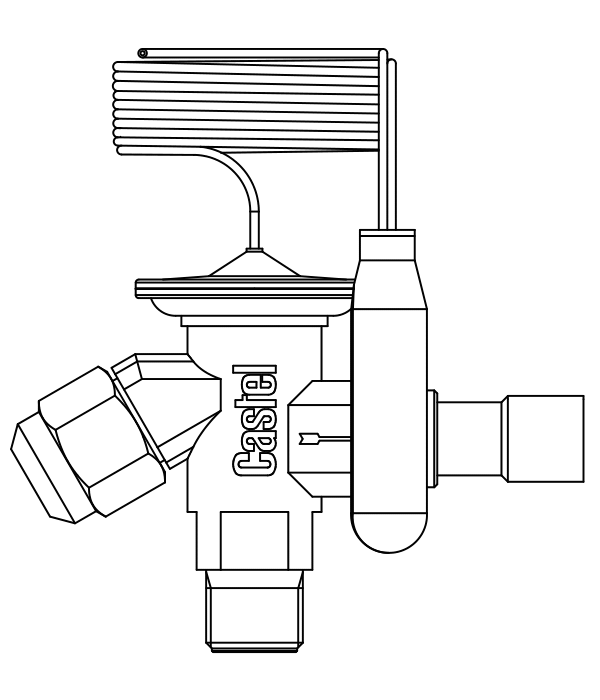 熱力膨脹閥2210/M12SE,R22-R407C,SAE直螺紋接頭